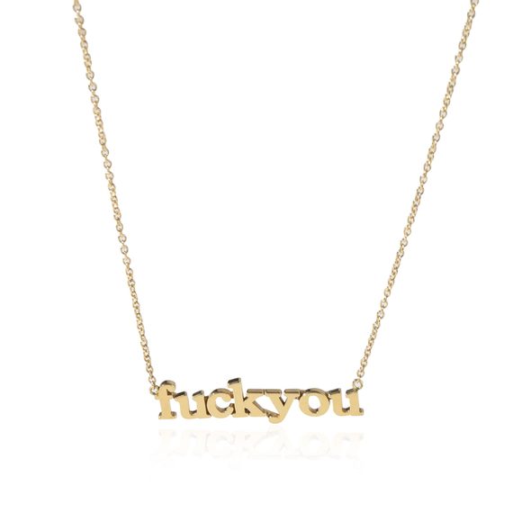 Jennifer Meyer Handbags - Jennifer Meyer F You Pendant in 18k Yellow Gold
